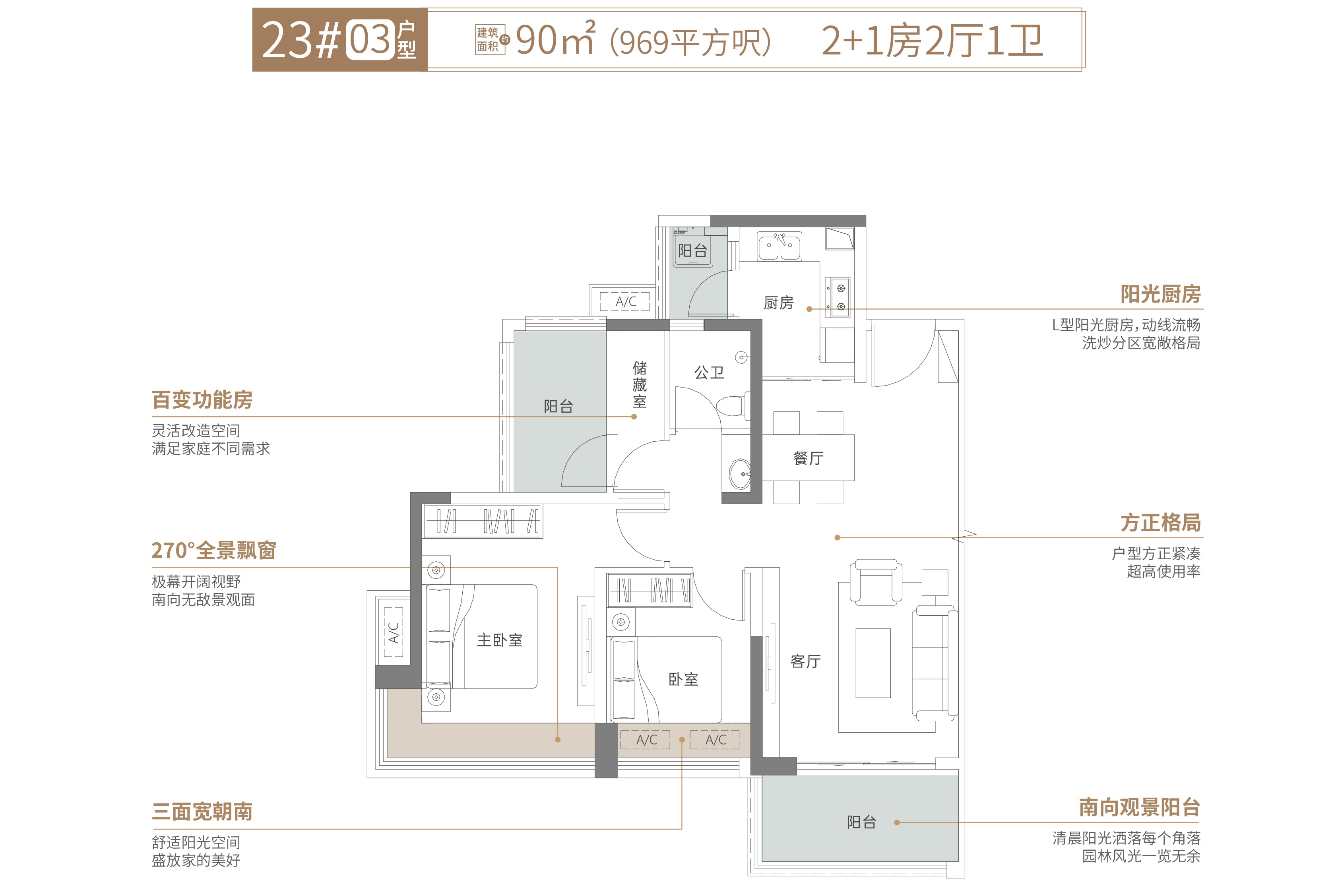3房1廁