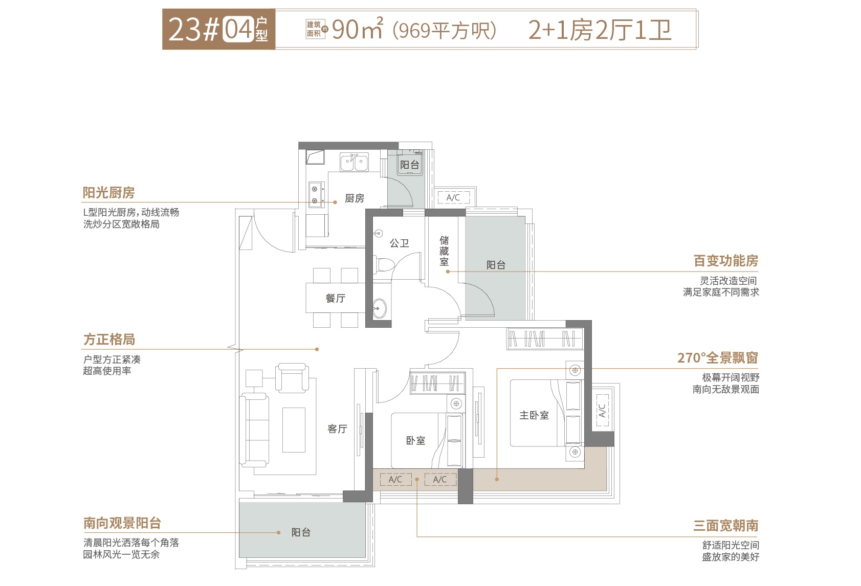 3房1廁
